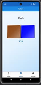 Xolorz gameplay — tap the correct colored square