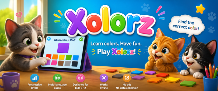 Xolorz — Color Learning Game for Children — Get it on Google Play