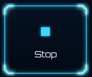 Run tile showing Stop while a run is in progress