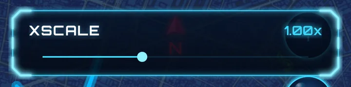 xScale slider panel set to 1.00x